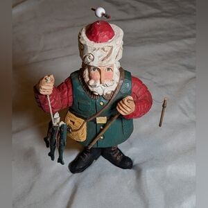 Vintage Midwest Of Cannon Falls Fisherman‎ Santa About 6-6.5 Inches Tall